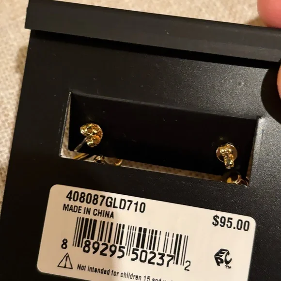 Coach Gold tone Chain Necklace with Padlock Pendant , Coach gold tone earrings. - Picture 6 of 12